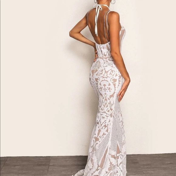 SOLD Sequin Mermaid style dress - Picture 2 of 4